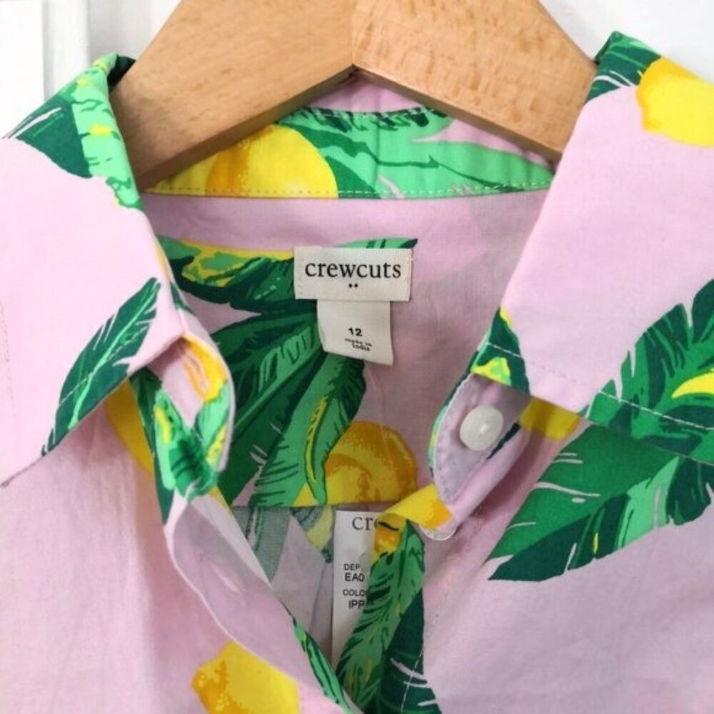 Crew Cuts Girls' Lemon Dress And Sleeveless Tie-front Button-up Top Set- 2 Piece - Picture 10 of 11